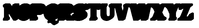 Bushi Retro Extrude Font UPPERCASE