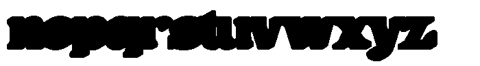 Bushi Retro Extrude Font LOWERCASE