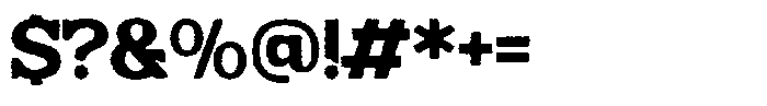 Bushi Retro Rough Font OTHER CHARS