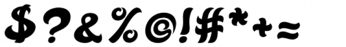 Bushy Italic Font OTHER CHARS