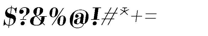 Business Didone Bold Italic Font OTHER CHARS