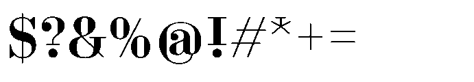Business Didone Bold Font OTHER CHARS