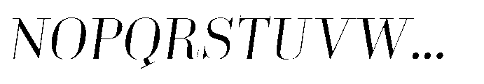 Business Didone Display Book Italic Font UPPERCASE