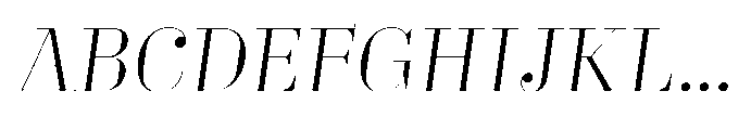 Business Didone Display Light Italic Font UPPERCASE