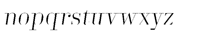Business Didone Display Light Italic Font LOWERCASE