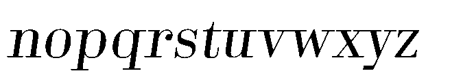 Business Didone Italic Font LOWERCASE