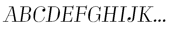 Business Didone Light Italic Font UPPERCASE