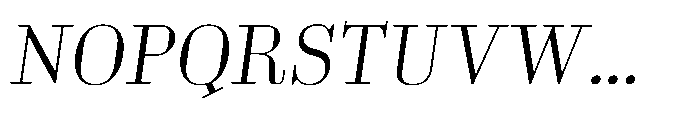 Business Didone Light Italic Font UPPERCASE
