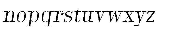 Business Didone Light Italic Font LOWERCASE