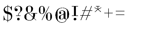 Business Didone Regular Font OTHER CHARS