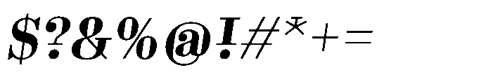 Business Didone Text Bold Italic Font OTHER CHARS