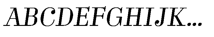 Business Didone Text Book Italic Font UPPERCASE