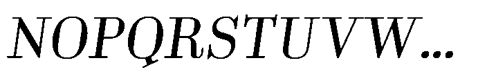 Business Didone Text Book Italic Font UPPERCASE