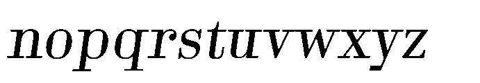 Business Didone Text Book Italic Font LOWERCASE