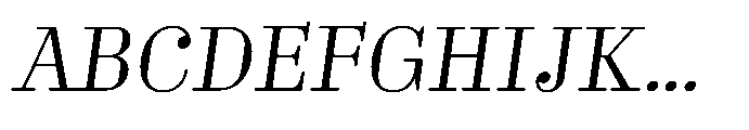 Business Didone Text Light Italic Font UPPERCASE