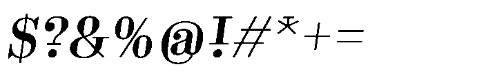Business Didone Text Medium Italic Font OTHER CHARS