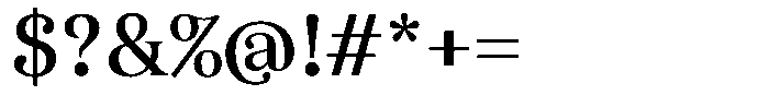 Business Serif Bold Font OTHER CHARS