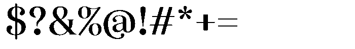Business Serif Display Bold Font OTHER CHARS