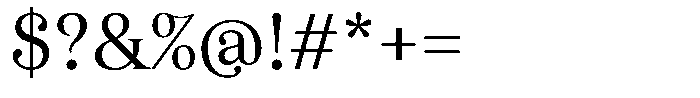 Business Serif Regular Font OTHER CHARS