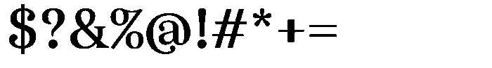 Business Serif Text Bold Font OTHER CHARS