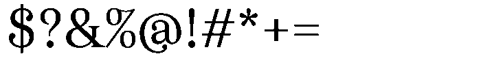 Business Serif Text Regular Font OTHER CHARS