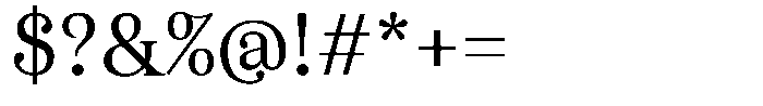 Business Serif Variable Font OTHER CHARS