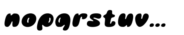 Busky Blur Italic Font LOWERCASE