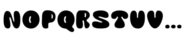 Busky Blur Regular Font UPPERCASE