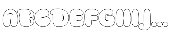 Busky Outline Font UPPERCASE