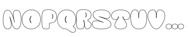 Busky Outline Font UPPERCASE
