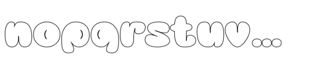 Busky Outline Font LOWERCASE