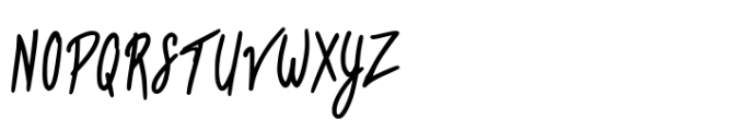 Busy Hand Regular Font UPPERCASE