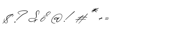 Buterlife Majestic Italic Font OTHER CHARS