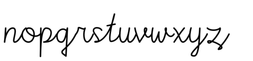 Buttely Regular Font LOWERCASE