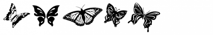 Butterflies Font UPPERCASE