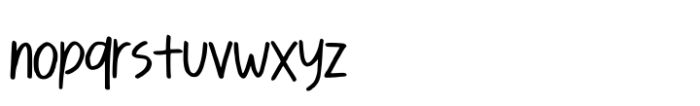 Butterfly Handwriting Font LOWERCASE