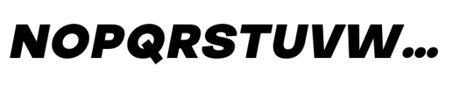 Buvera Black Italic Font UPPERCASE