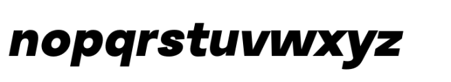 Buvera Black Italic Font LOWERCASE