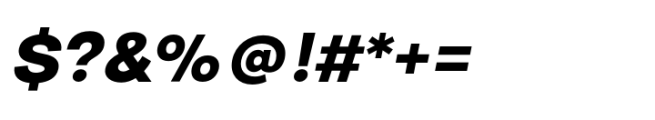 Buvera Extra Bold Italic Font OTHER CHARS