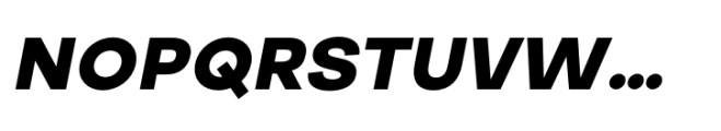 Buvera Extra Bold Italic Font UPPERCASE