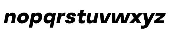 Buvera Extra Bold Italic Font LOWERCASE