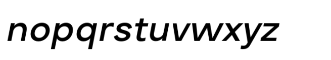 Buvera Medium Italic Font LOWERCASE