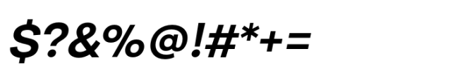 Buvera Semi Bold Italic Font OTHER CHARS