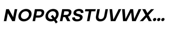 Buvera Semi Bold Italic Font UPPERCASE