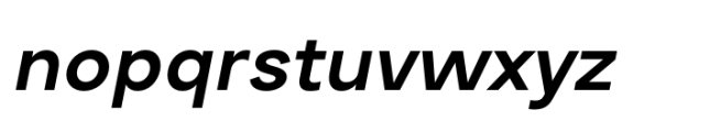 Buvera Semi Bold Italic Font LOWERCASE