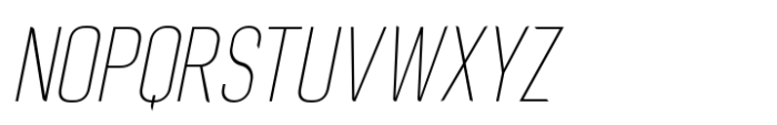 Buyan Thin-Oblique Font LOWERCASE