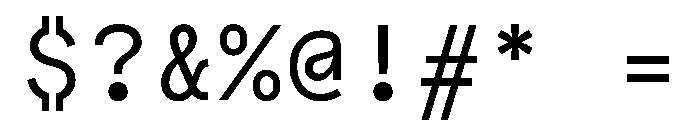 Bull 5Typewriter TypewriterRegular Font OTHER CHARS