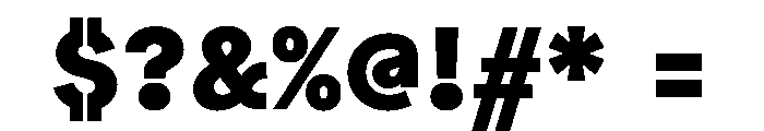 Bull5 Black Font OTHER CHARS