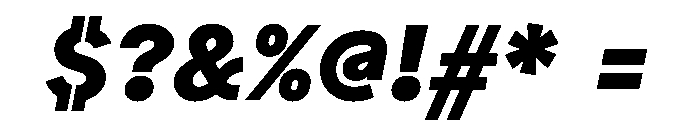Bull5 BlackItalic Font OTHER CHARS