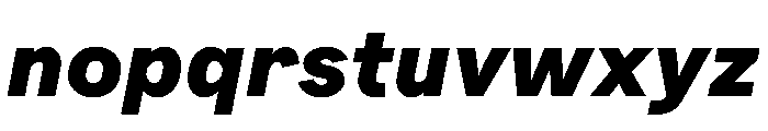 Bull5 BlackItalic Font LOWERCASE